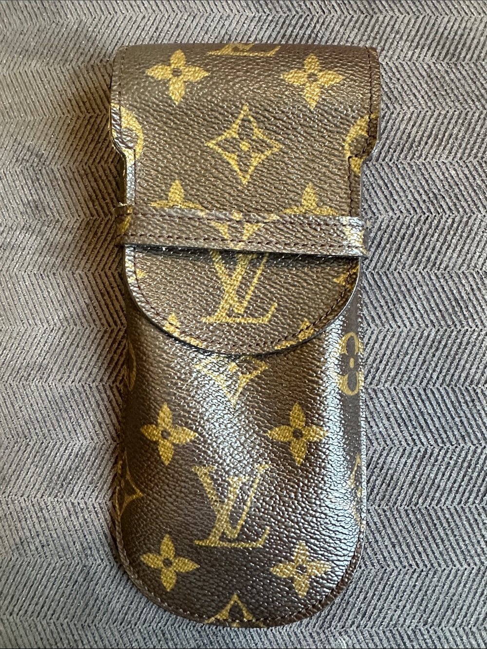Louis Vuitton Brown & Gold Monogram Sunglass Case